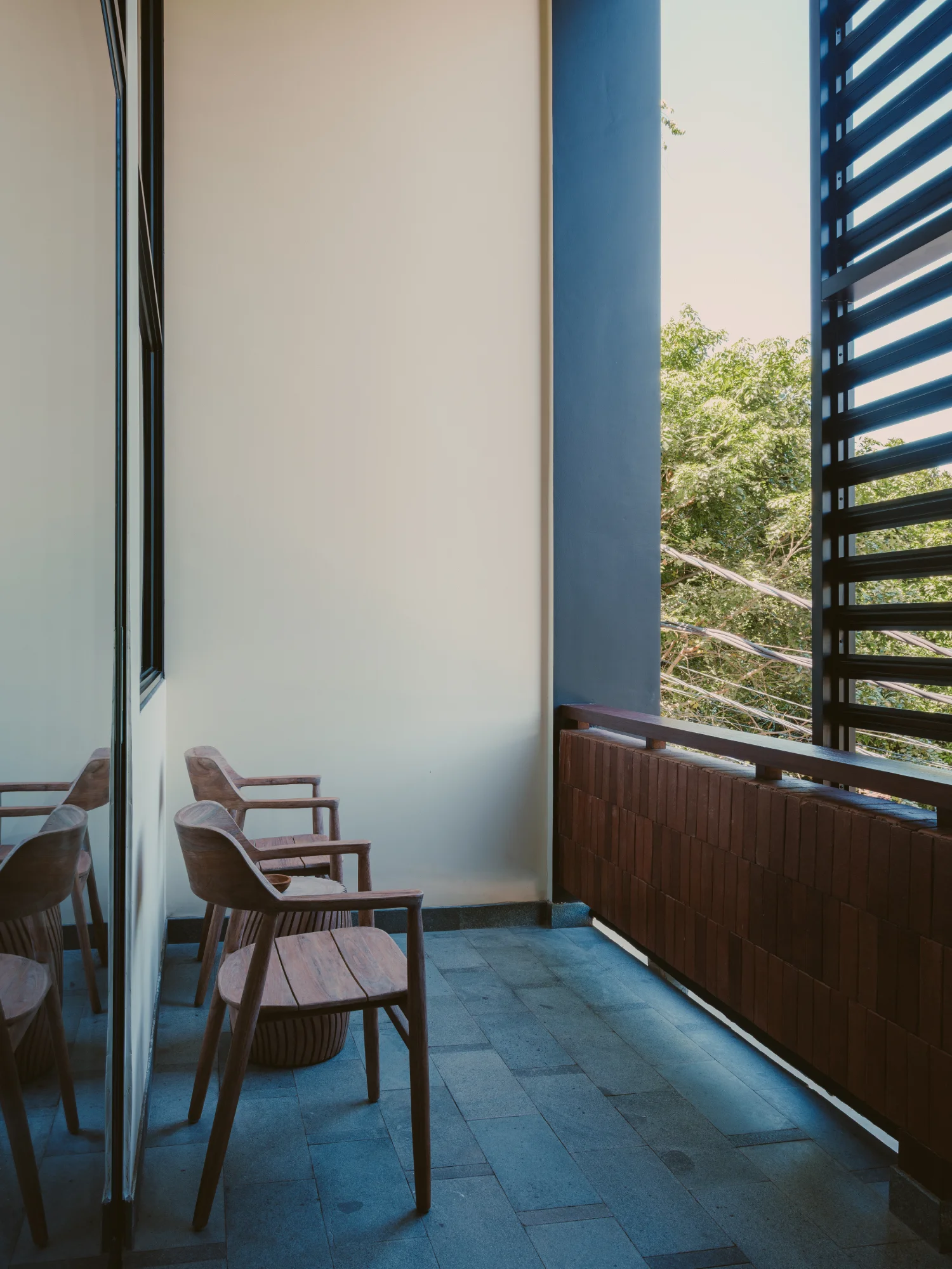 Sunny private balcony with peaceful Sanur outlook